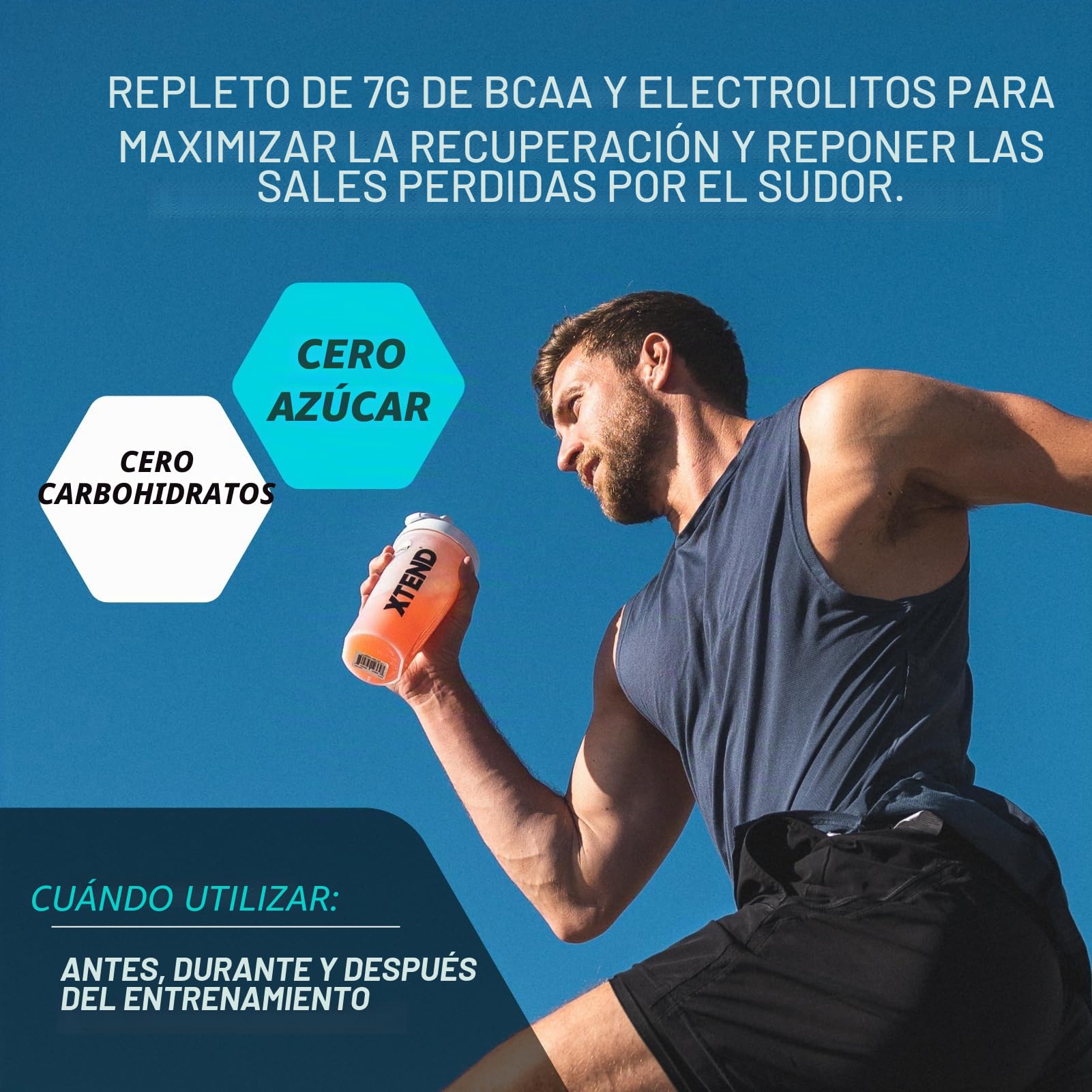XTEND Original - Suplemento de BCAA en polvo - Frambuesa azul | Aminoácidos de cadena ramificada | 7 g de BCAA con electrolitos para una mayor hidratación y recuperación | 90 raciones