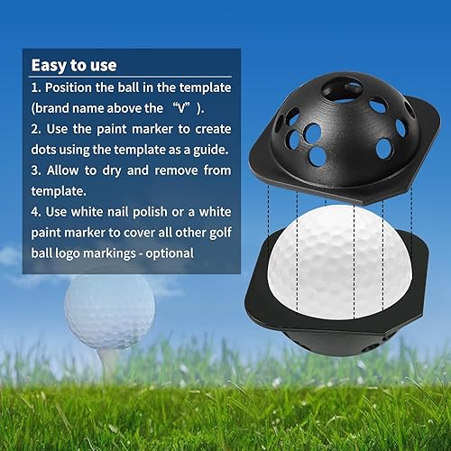 Miniatura 5 de XQK Plantilla de marcado de pelota de golf para monitor de lanzamiento Rapsodo RPT MLM2PRO