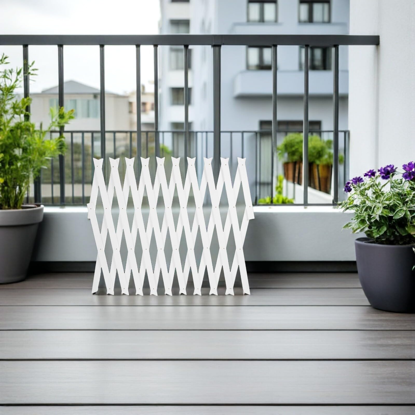 ORFOFE 2 Szt. Rozsuwane Drewniane Panele Kratowe Płot Kratowy z Litego Drewna Trwały Trellis Screen Do Roślin Pnących Ścianę i Ogród Lattice Privacy Fence