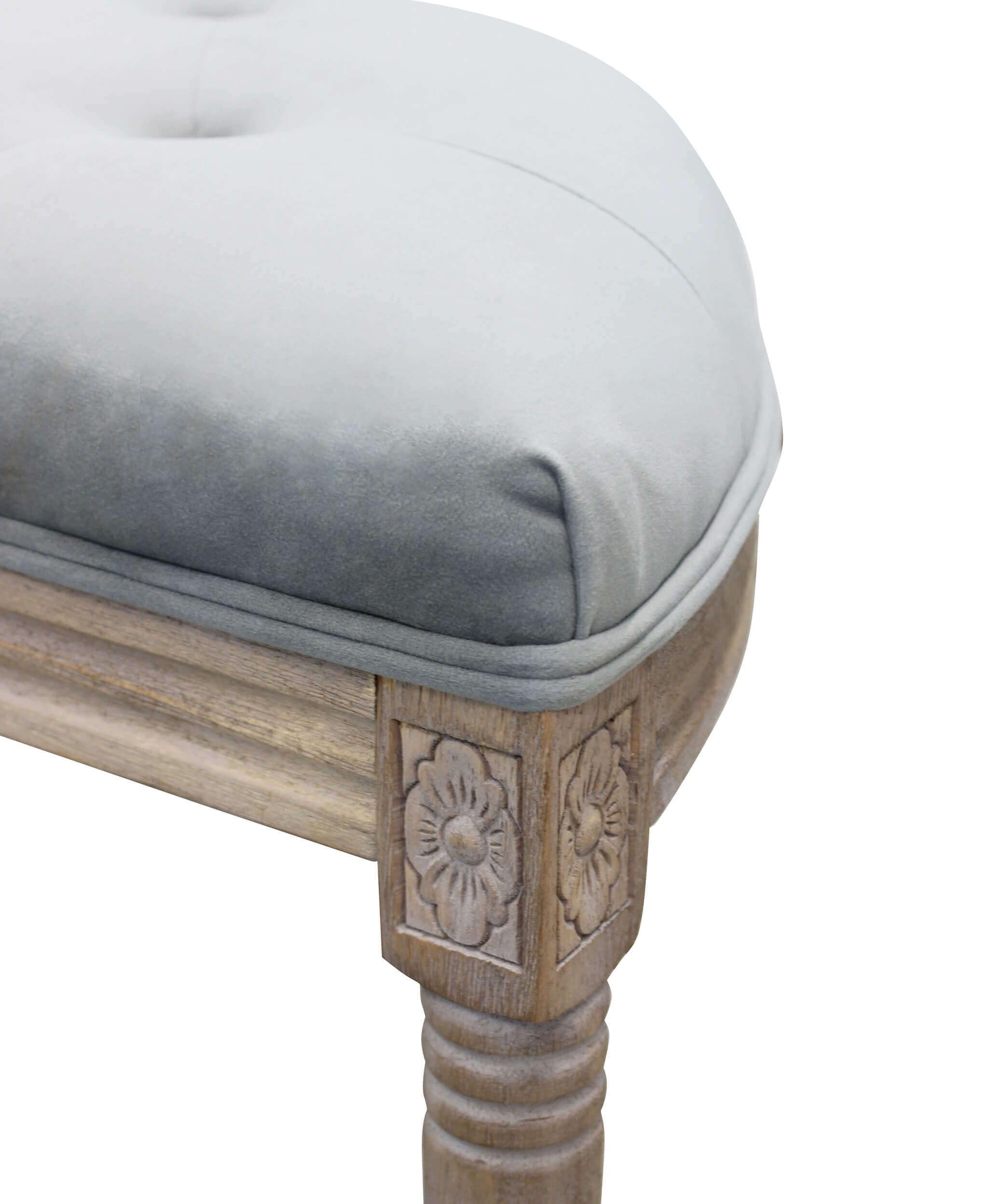 milani home Panca Vintage in Velluto di Design Moderno Vintage cm 125x45x48 h