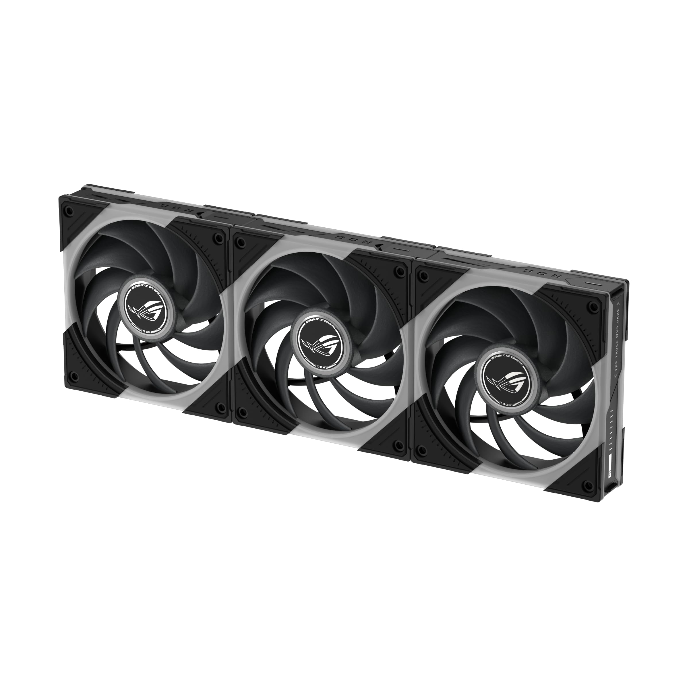 ASUS ROG Eurux GR120 ARGB PWM Lot de 3 ventilateurs PWM de 120 mm, 2600 tr/min, chaîne en marguerite brevetée, éclairage personnalisé, moyeu de ventilateur
