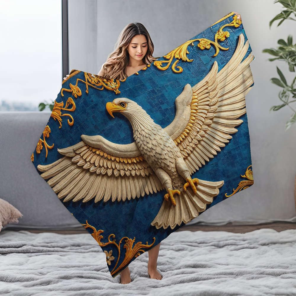 Couverture flanelle aigle personnalisée idée cadeau de Pâques bébé