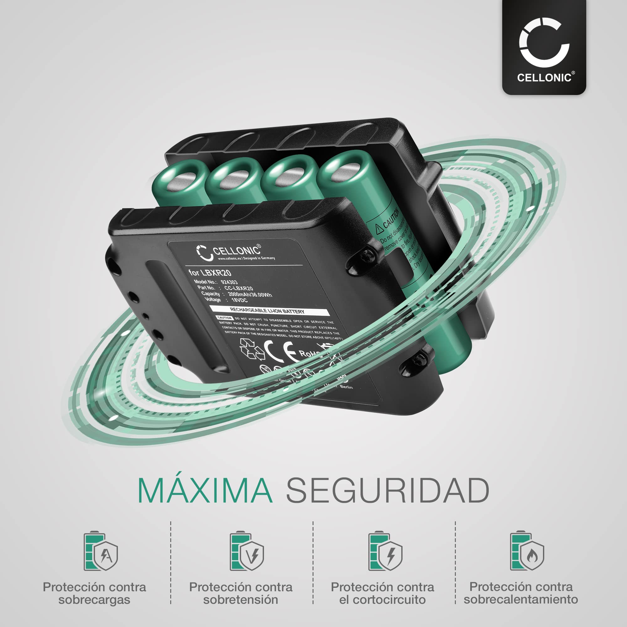 CELLONIC Batería Compatible con Porter Cable PCC601, PCCK619L8, PCC681L