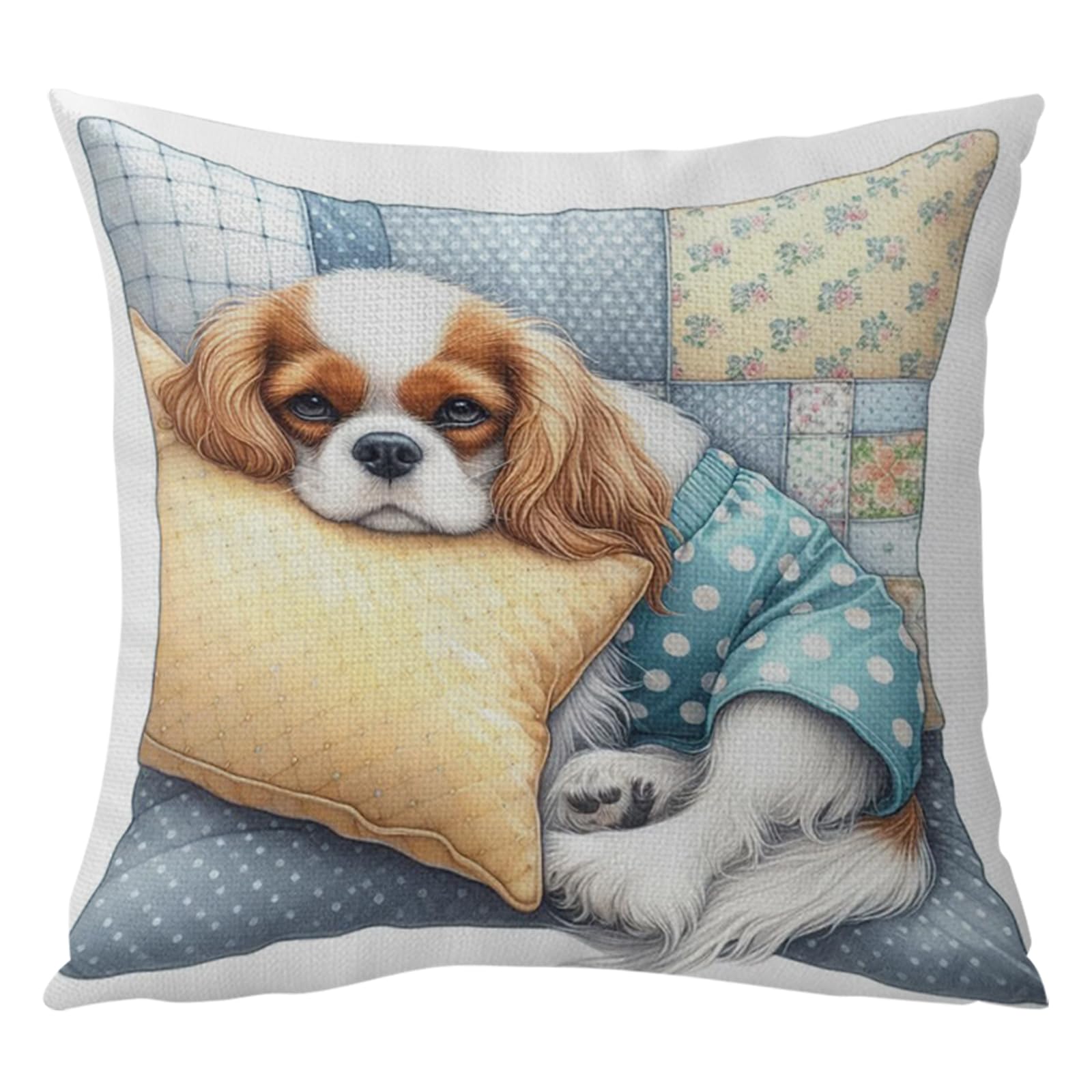 Htu Cavalier 11Ct 3 Strands Diy Stamped Cross Stitch Pillowcase Kits 45X45cm Needlepoint Handmade Cushion Cover With Embroidery Pattern For Adults And Beginners Couch Bed Living Room (Cavalier)