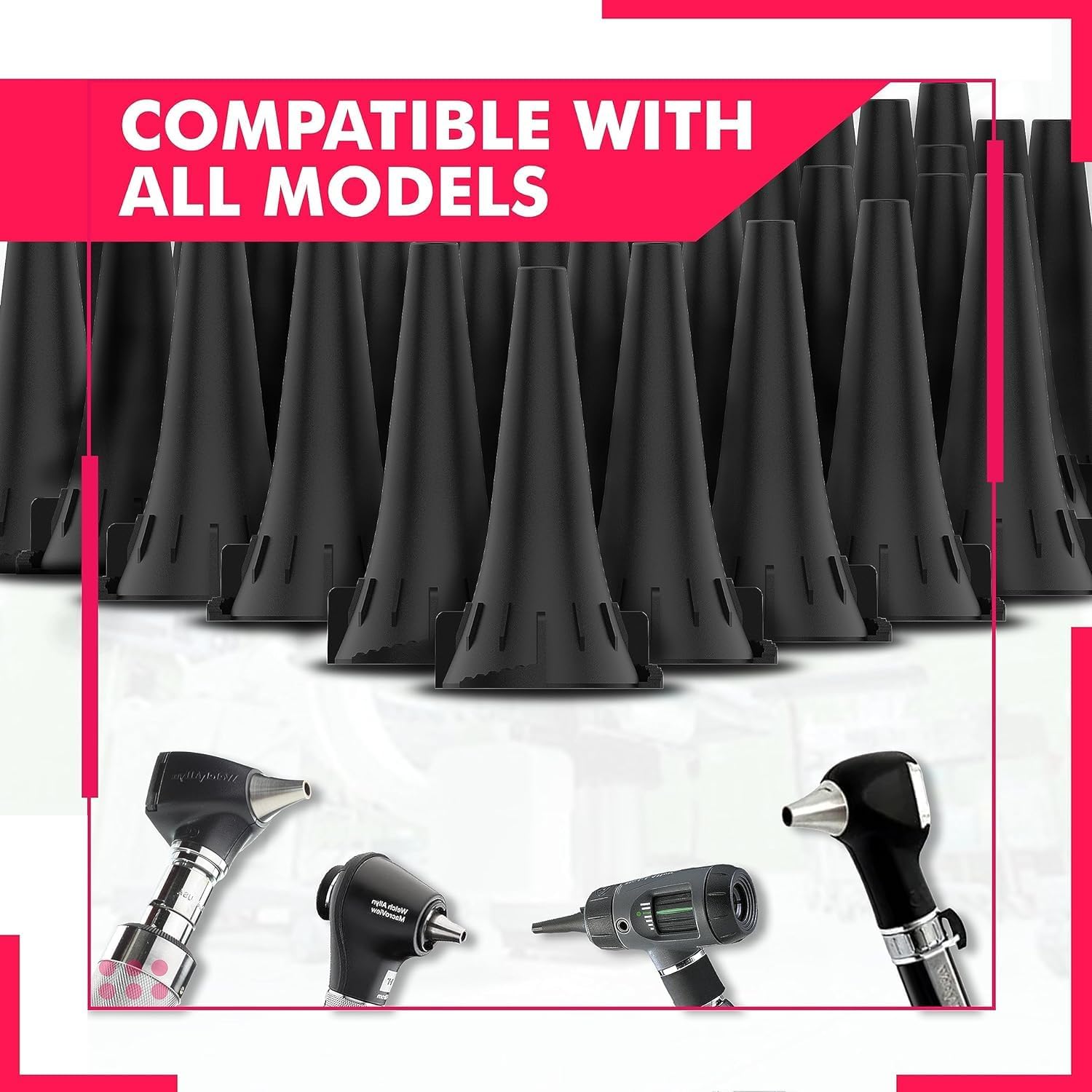 Espéculo de oreja desechable de 2,75 mm para otoscopios W-e-l-c-h compatible con todos los otoscopios de espéculos de otoscopio universal W-E-L-c-h-A-l-y-n (2,75 mm, 500 unidades)