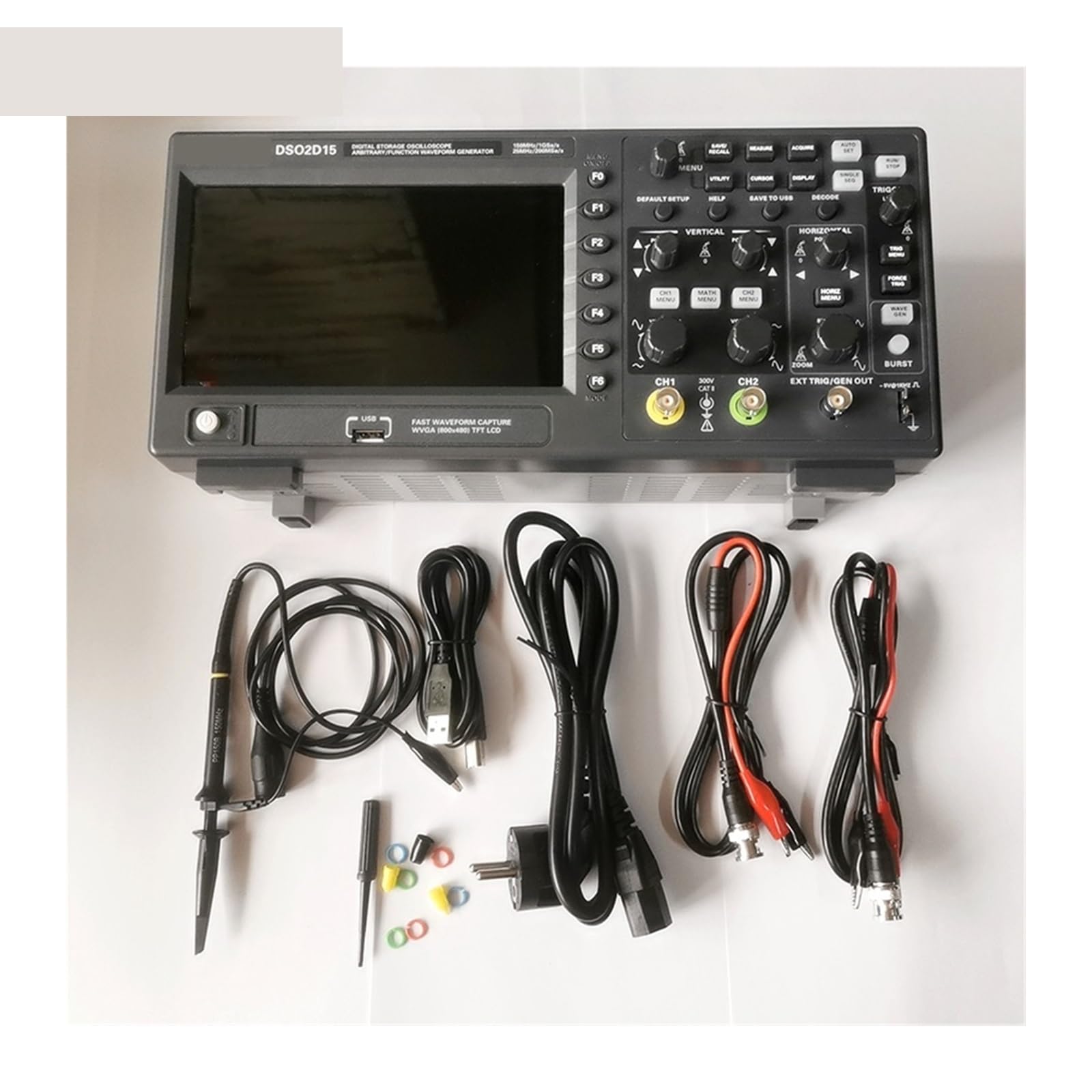 Osciloscopio digital, Osciloscopio digital 2C15 2D10 2D15 2 canales 100Mhz/150Mhz Almacenamiento USB Multímetro portátil Tester(DSO2C15)