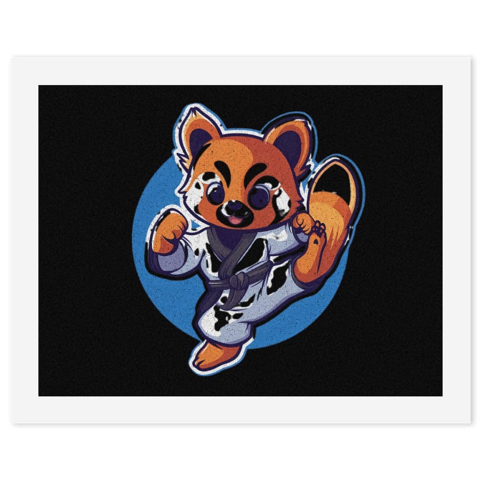 Malen-nach-Zahlen-Set mit Karate-Panda-Motiv, für Erwachsene, Anfänger, bunt, DIY, einfaches Malen für Zuhause, Wanddekoration