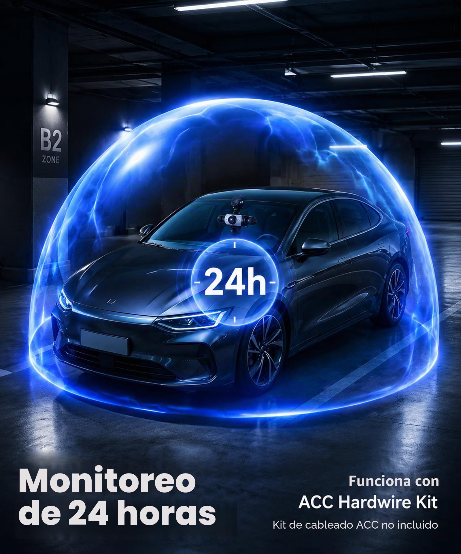 Rimoody 360° 5 Canales Dashcam para Coche, 5 1080P Delantera y Trasera Izquierda Derecha, 3.16 Pulgadas Dash CAM 1080P con Visión Nocturna IR/Vídeo en Bucle/24H Monitor/Asistencia de Estacionamiento