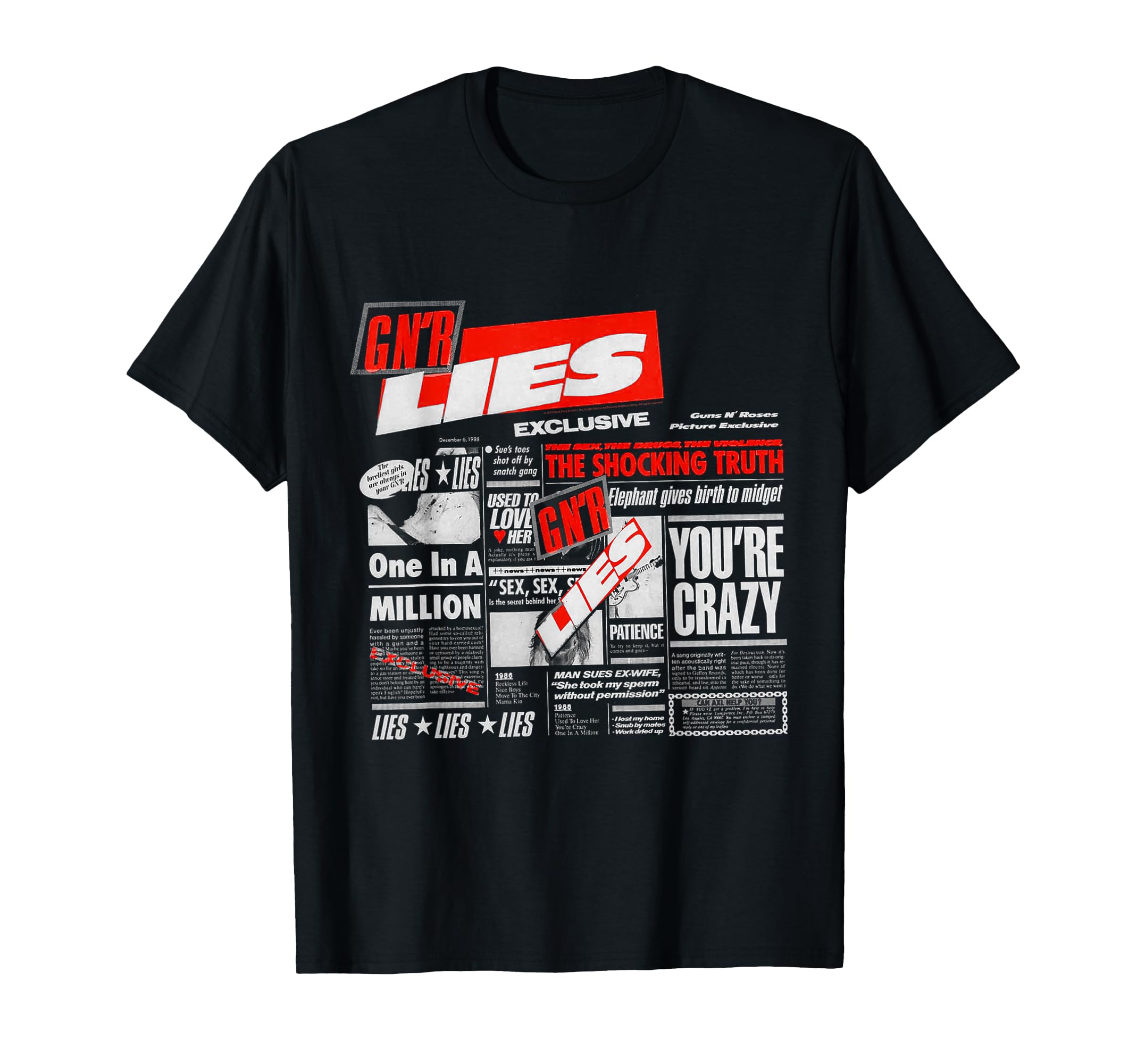 Tシャツ【未開封】GUNS N' ROSES GN'R LIES G N' R Lies Guns N' Roses 2 Sided T-Shirt, Axl Rose Frank Ferrer