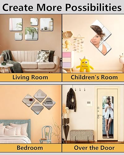 Miniatura 4 de Espejo de pared inastillable de longitud completa espejo para dormitorio espejos de gimnasio de plexiglás para gimnasio en casa extra grueso 18