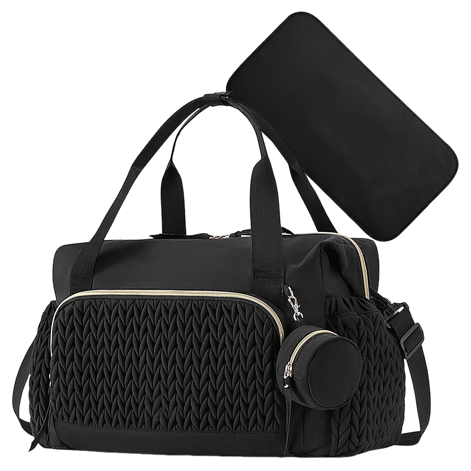Sac à langer pour bébé, sac à langer de voyage, grande capacité, sac à langer pour enfant avec housse à tétine, sac multifonction pour bébé