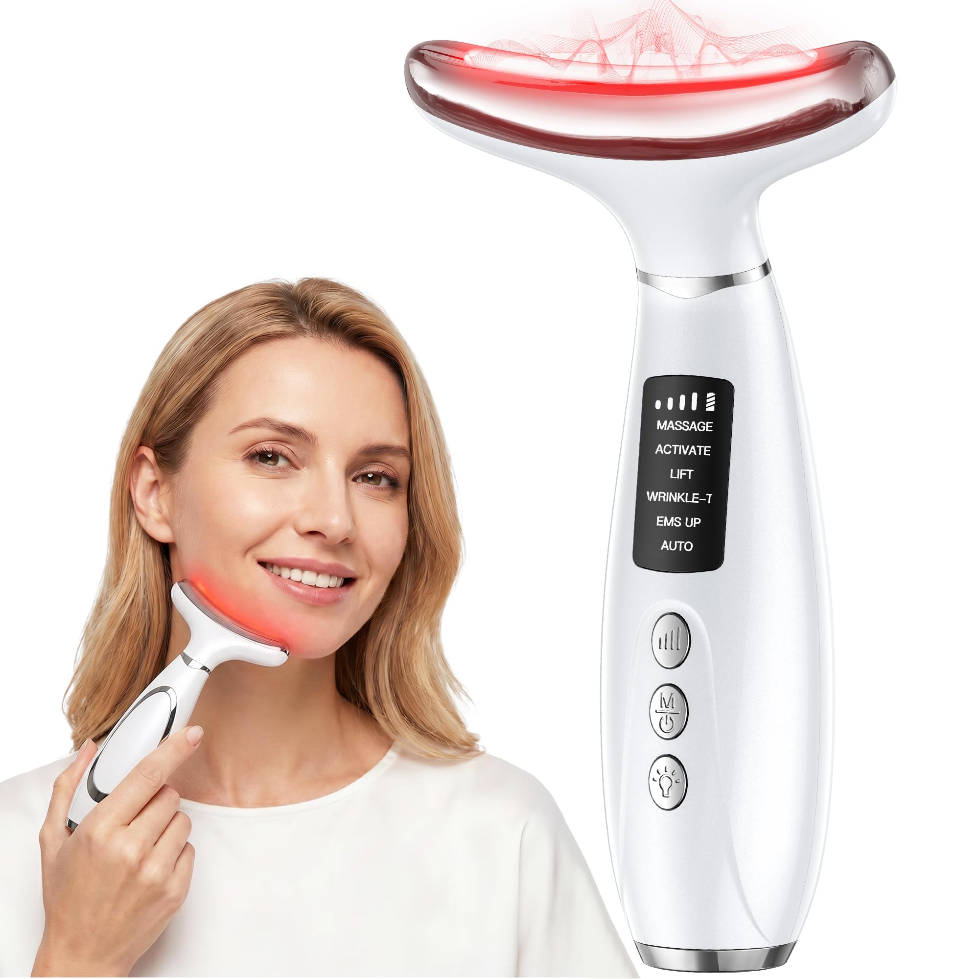 GIHWRRI 7-Color LED Face Massager