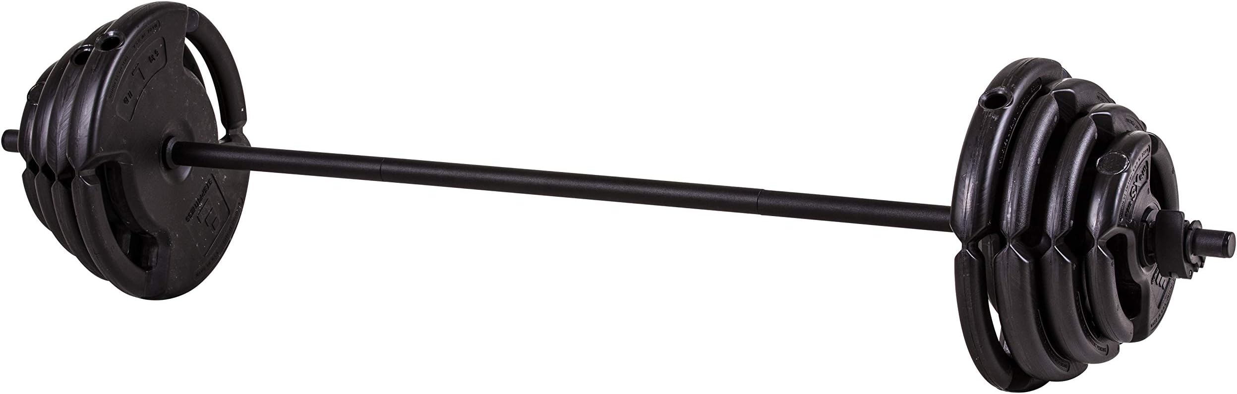 The Step Fitness Adjustable Dumbbell Set or Barbell Weight Set, 35-60 lbs, with Collars, and Weights