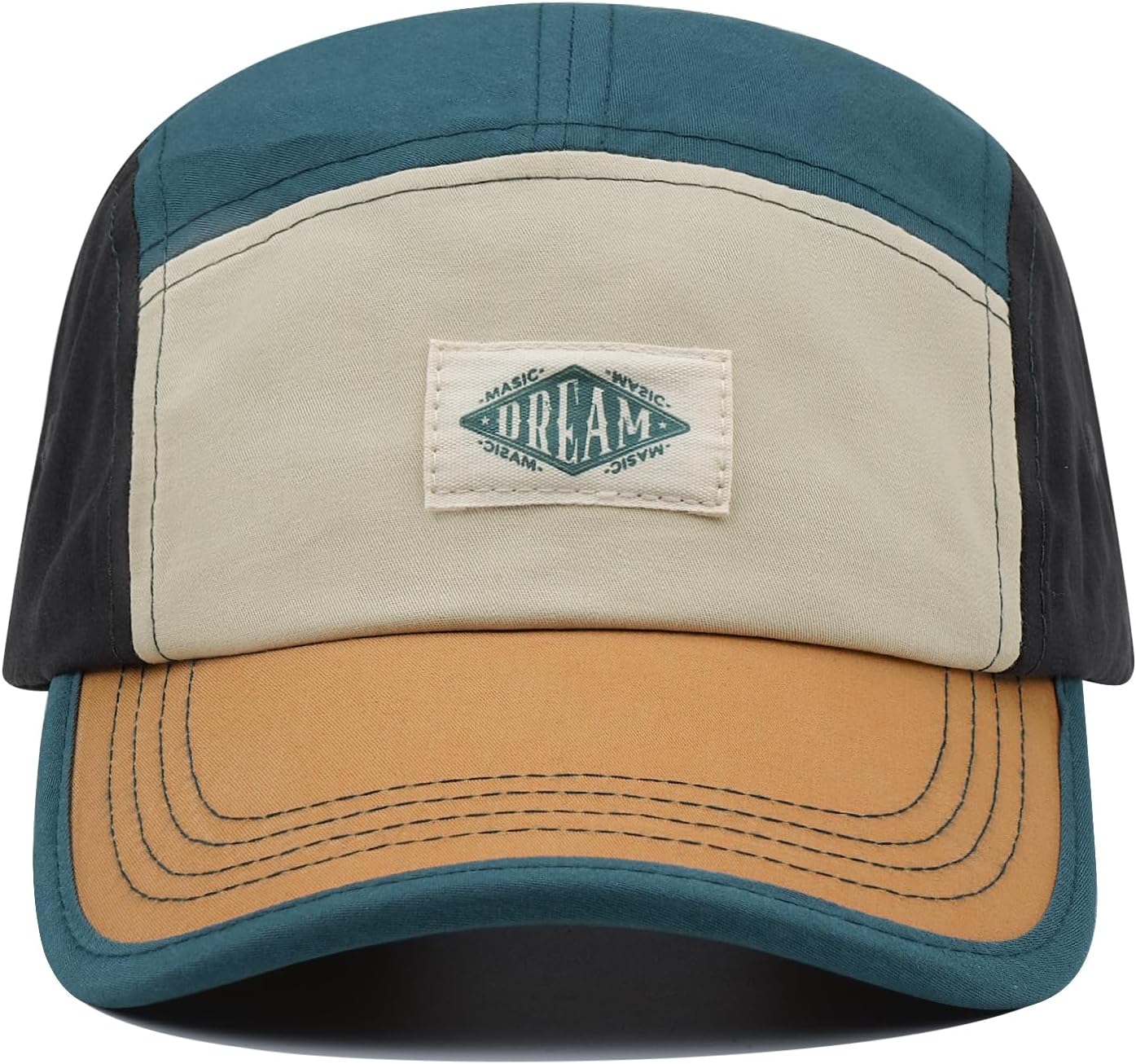 Clakllie Multicolor Men's 5 Panel Hat Cotton Curved Brim Baseball Cap Moisture Wicking Dad Running Hat Hip Hop Bike Board Cap - Image 2