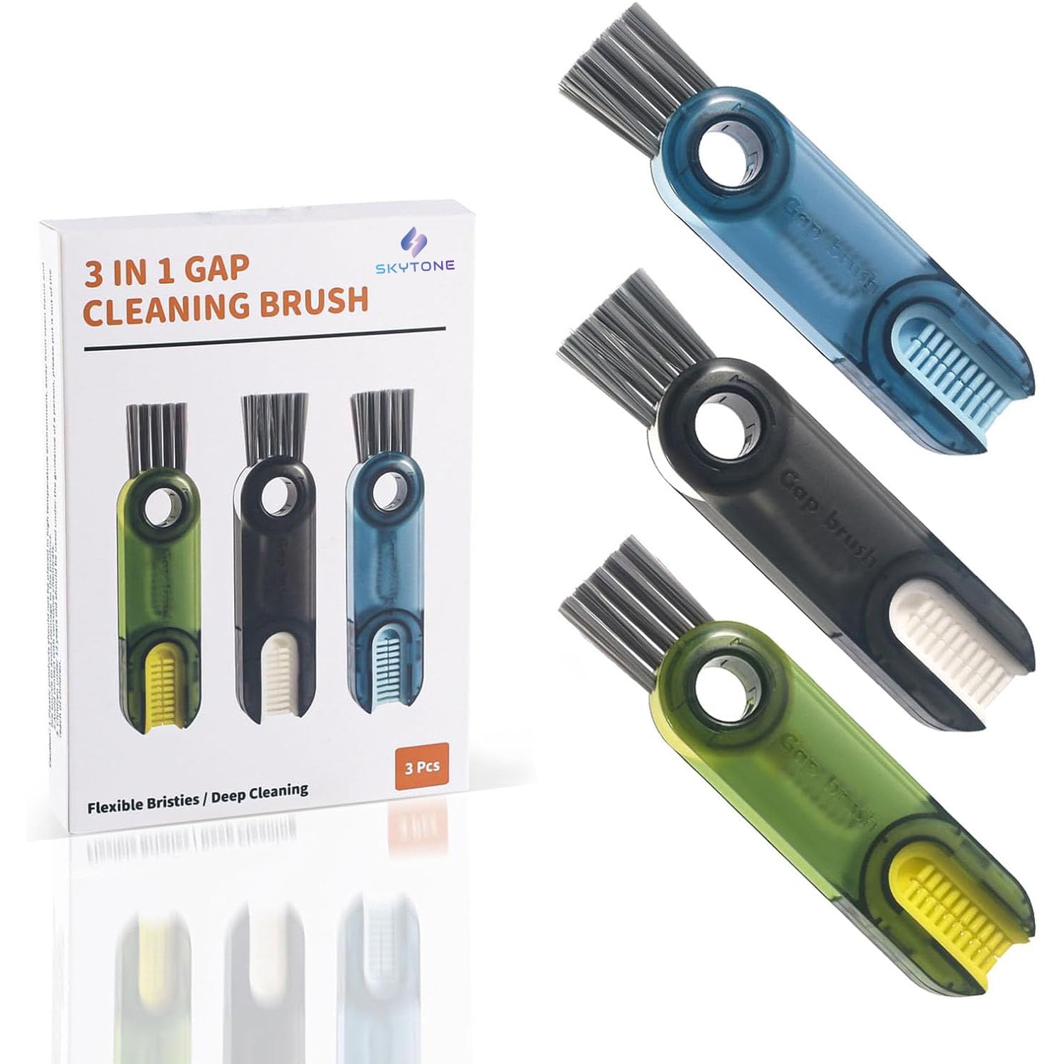 SKYTONE 3 in 1 Cup Lid Gap Cleaning Brush Set, Multifunctional Insulation Bottle Cleaning Tools, Mutipurpose Tiny Silicone Cup Holder Cleaner, Home Kitchen Cleaning Tools (3) (B0D8TS5Q79) Amazon Price History, Amazon Price Tracker