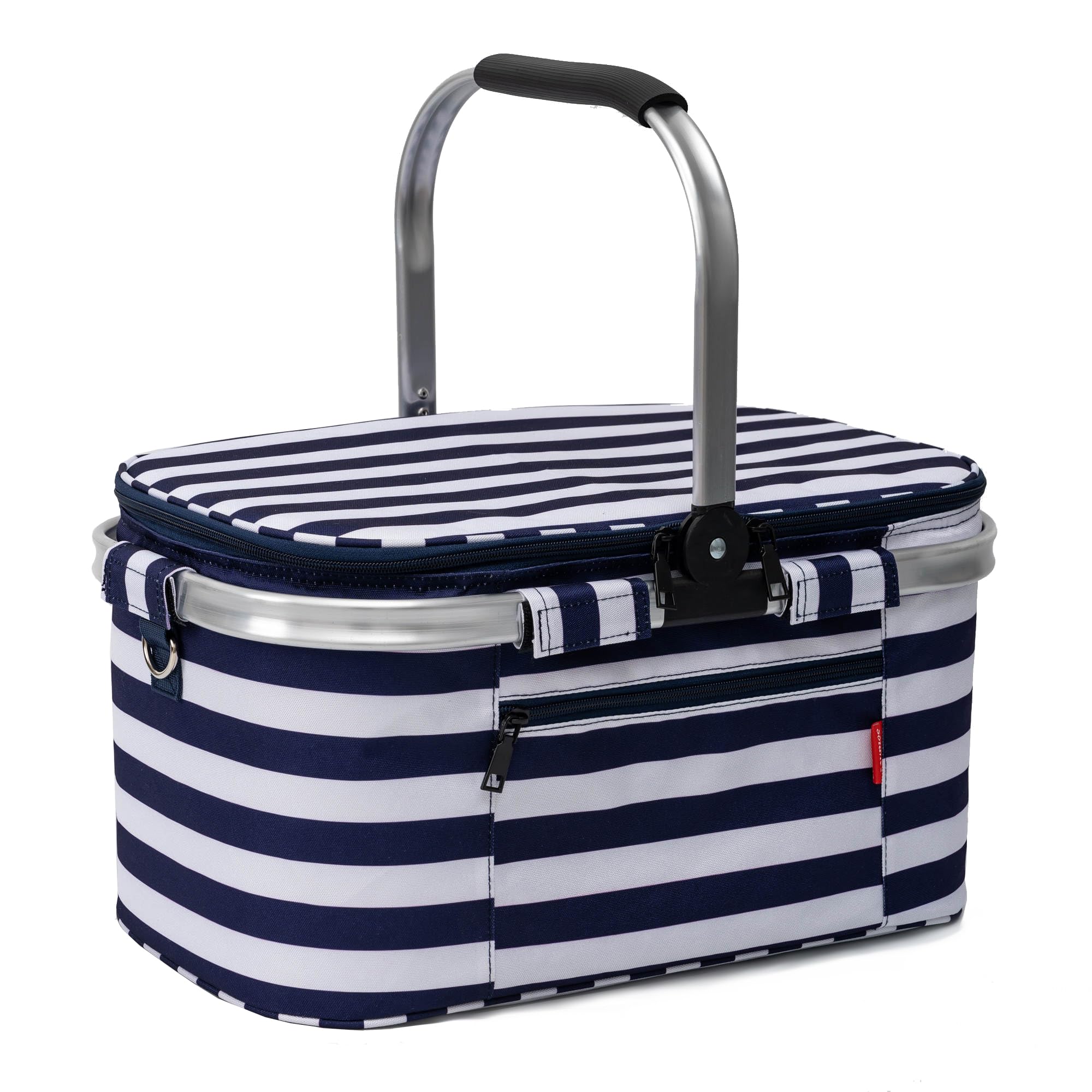 Cestino Della Spesa Pieghevole 25L | Isolato | Con Manigo | Impermeabile | Per Picnic, Viaggi, Shopping - Foto 7