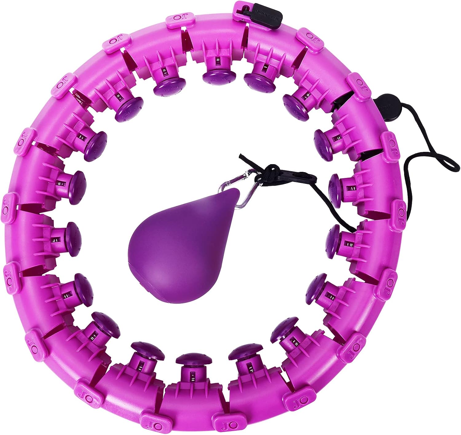 COLOZA Smart Hula Exercise Hoops 24 Sections Soft Gravity Ball with 360 Degree Massage,Detachable Fitness Hoola Hoops Suitable for Adults and Children Weight Loss