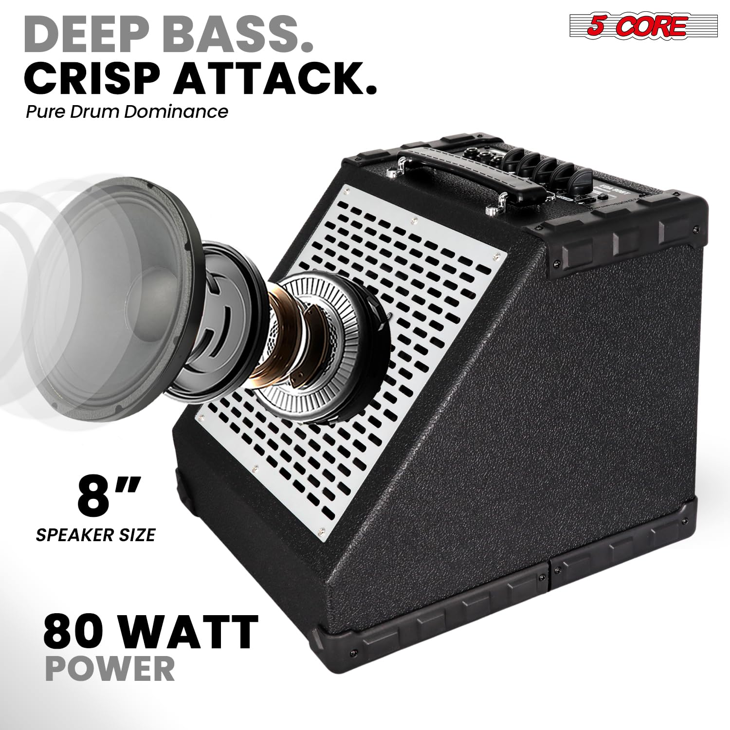 5 Core 80W Bluetooth Drum Amplifier – 8