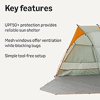 Vista 2 de Yaxa Basics Refugios solares para camping, gris y naranja, 7 x 4 x 4 pies (largo x ancho x alto)