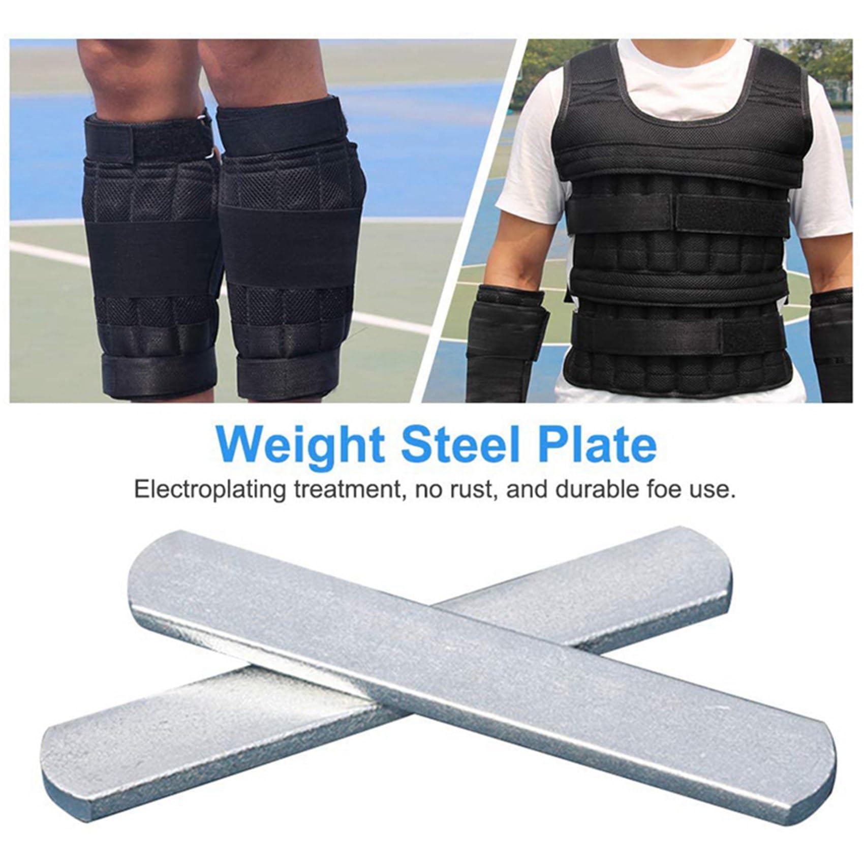 32 Pezzi Peso Piastra In Acciaio Accessori di Formazione Cuscinetto per Gilet Lestato Caviglia Gamba Sport Attrezzature Fitness