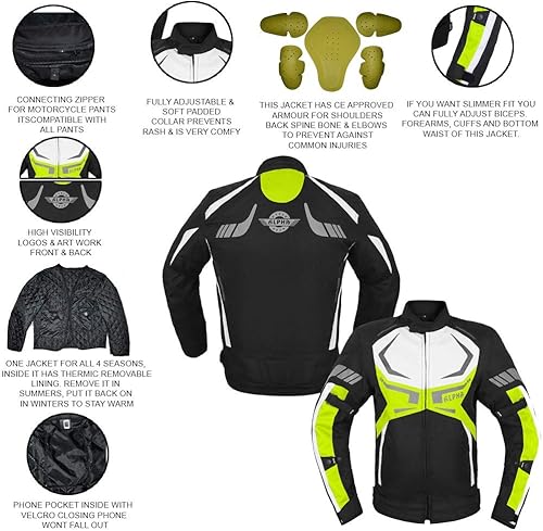 Miniatura 2 de Chamarra de motociclista para hombre, con protecciones CE, para motos de carreras, impermeable, para todo el año