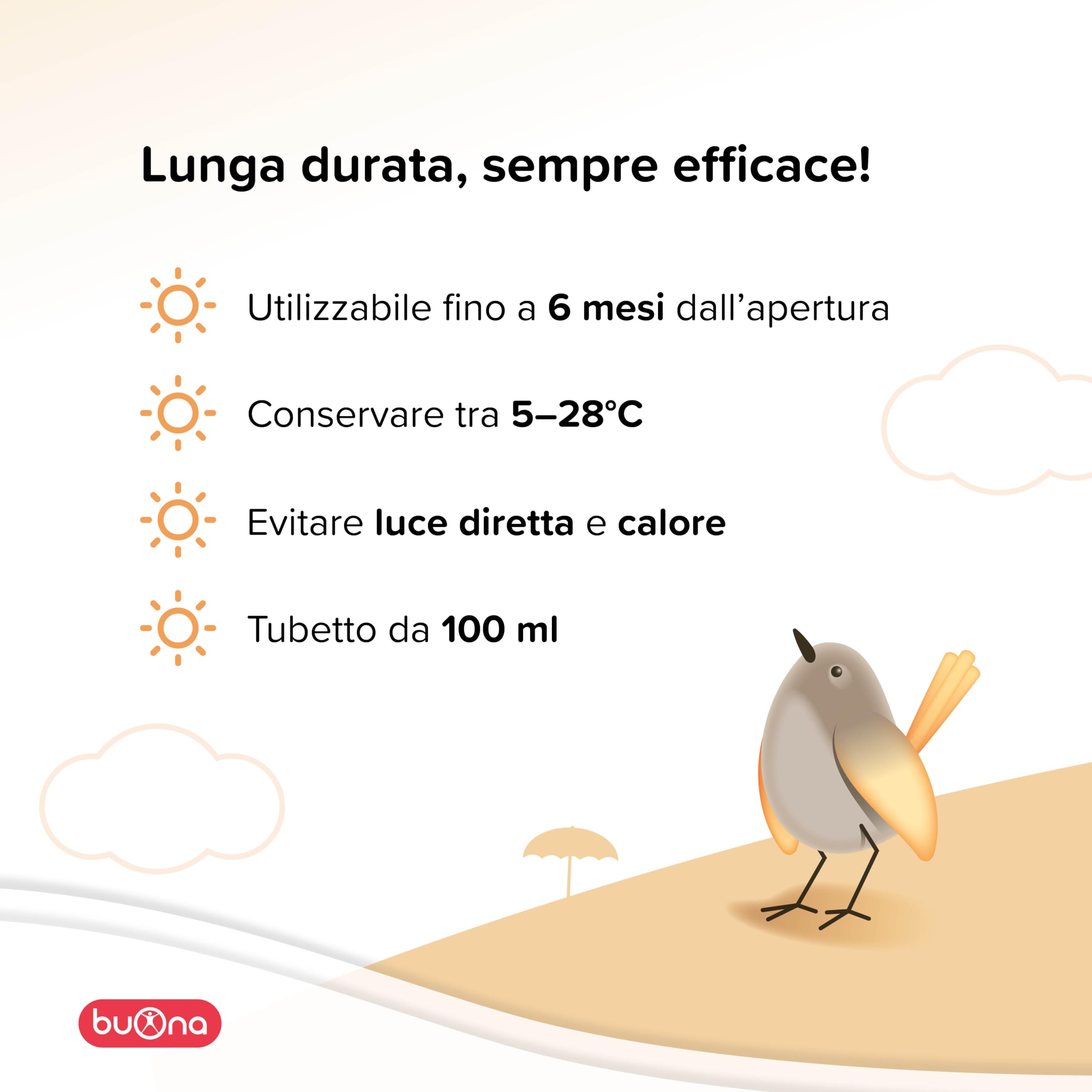 Buona d-topic Solare Crema Solare 50 Bambini 100 ml Protezione Solare Neonato per Pelle Sensibile e Delicata, Filtri 100% Minerali, Resistente All’Acqua, Senza Filtri Chimici, Effetto Invisibile
