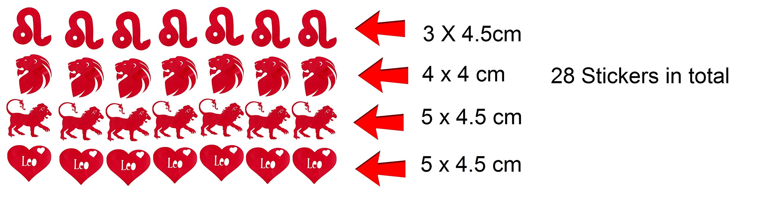 Leo Zodiac Awareness Collection (Leo Stickers Red)