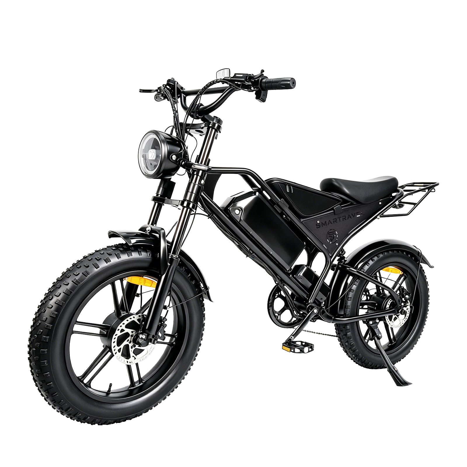 La bici elettrica DK400Max è dotata di due motori, una batteria rimovibile da 48 V 20Ah e pneumatici fuoristrada a sospensione completa da 20×4 pollici, che la rendono adatta a tutti i tipi di terr