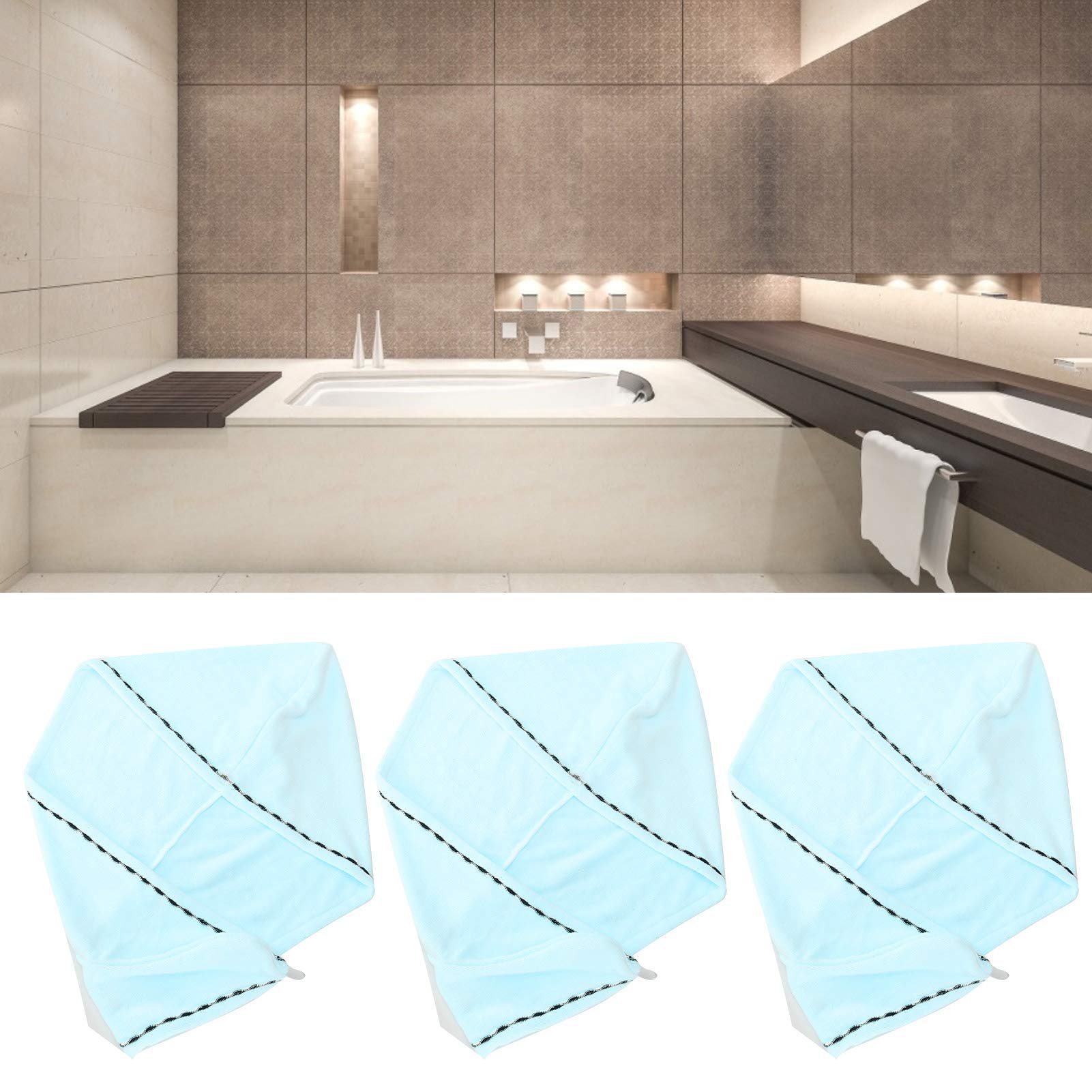 Odorfree Hair Drying Hat for Traveling - Color : Blue-image-44