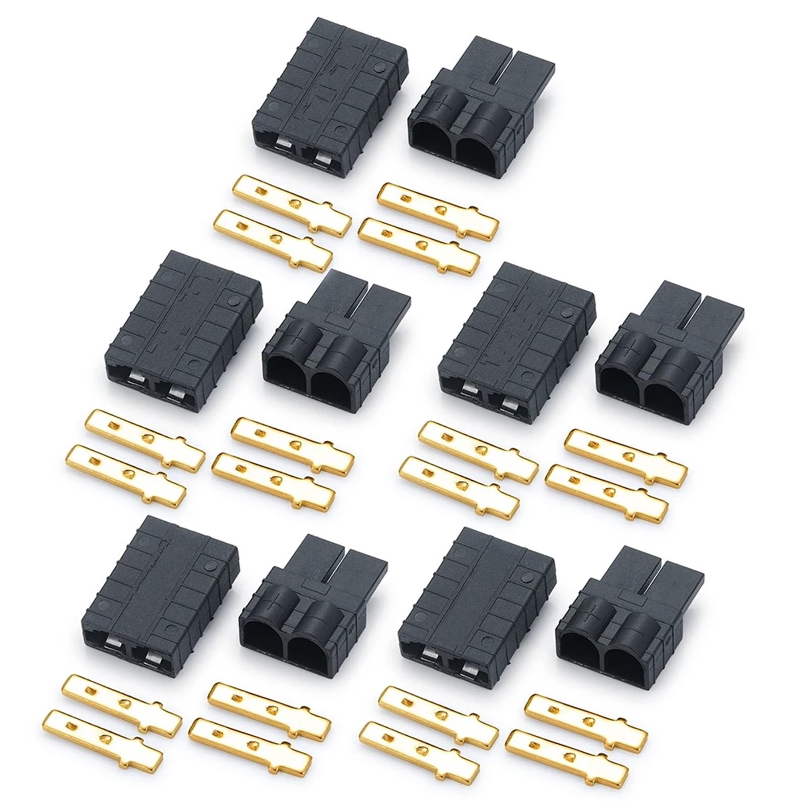 Per 1/10 Rc Auto Barche Aerei Elicotteri Giocattolo Modello Parti Di Ricambio 5 Coppie Maschio Femmina Trx Spina Connettore Lipo Rc Decora Accessori