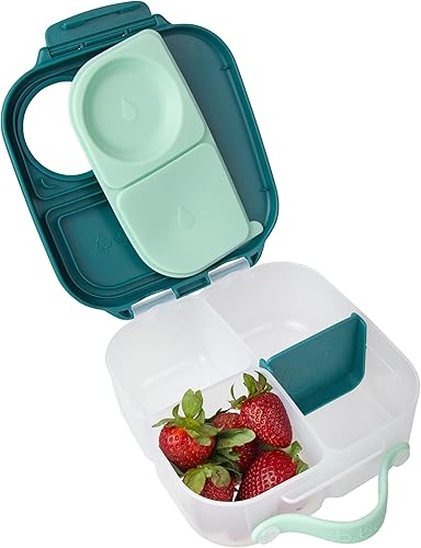 Miniatura 7 de b.box Mini fiambrera para niños pequeños, niños  Bento Box, contenedor de almuerzo  2 compartimentos a prueba de fugas  Sin BPA (bosque esmeralda,