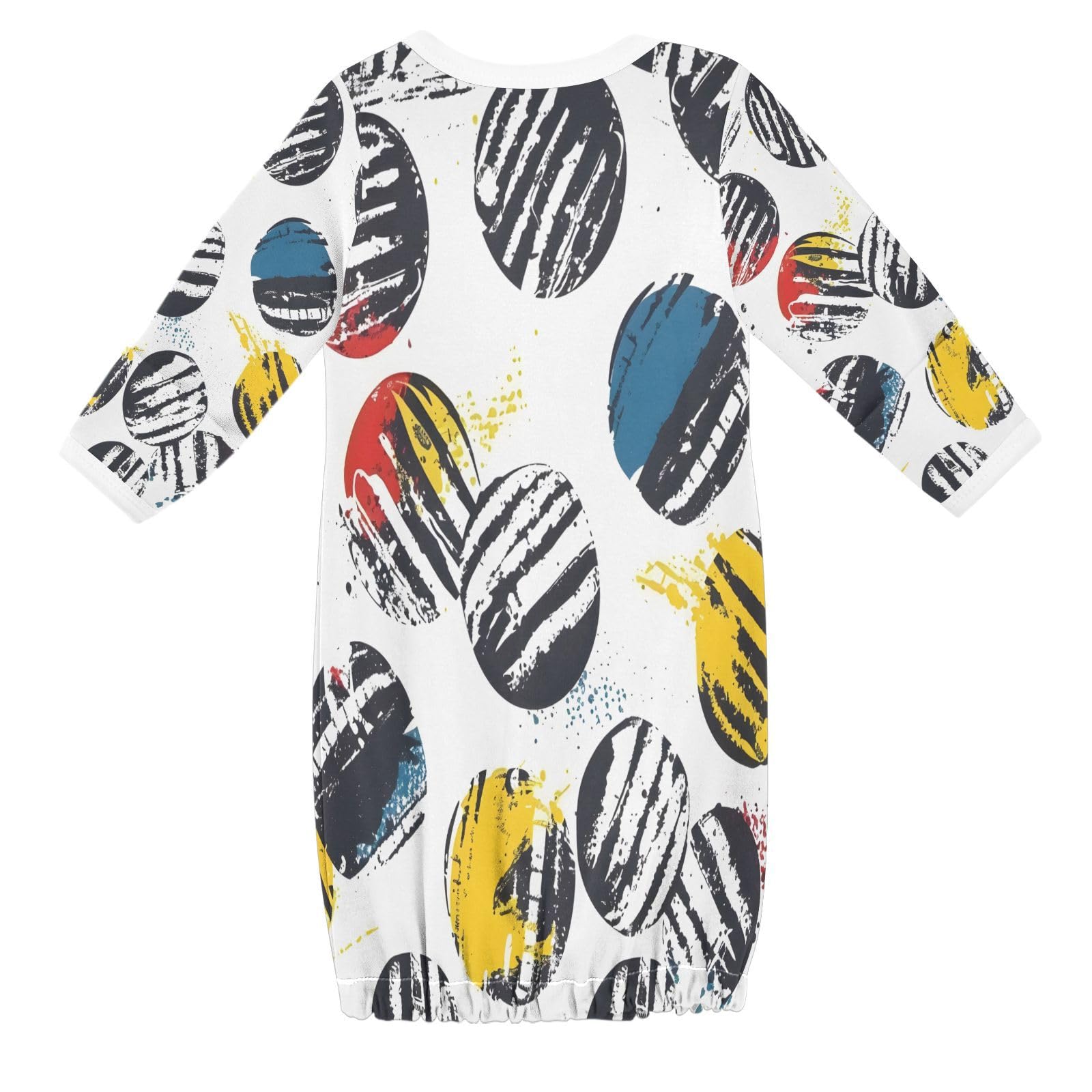 senya Nightdress Sleeper Gown Long Sleeve Nightgown Pajamas Sport Pattern with Balls for 3-12 Months Multi