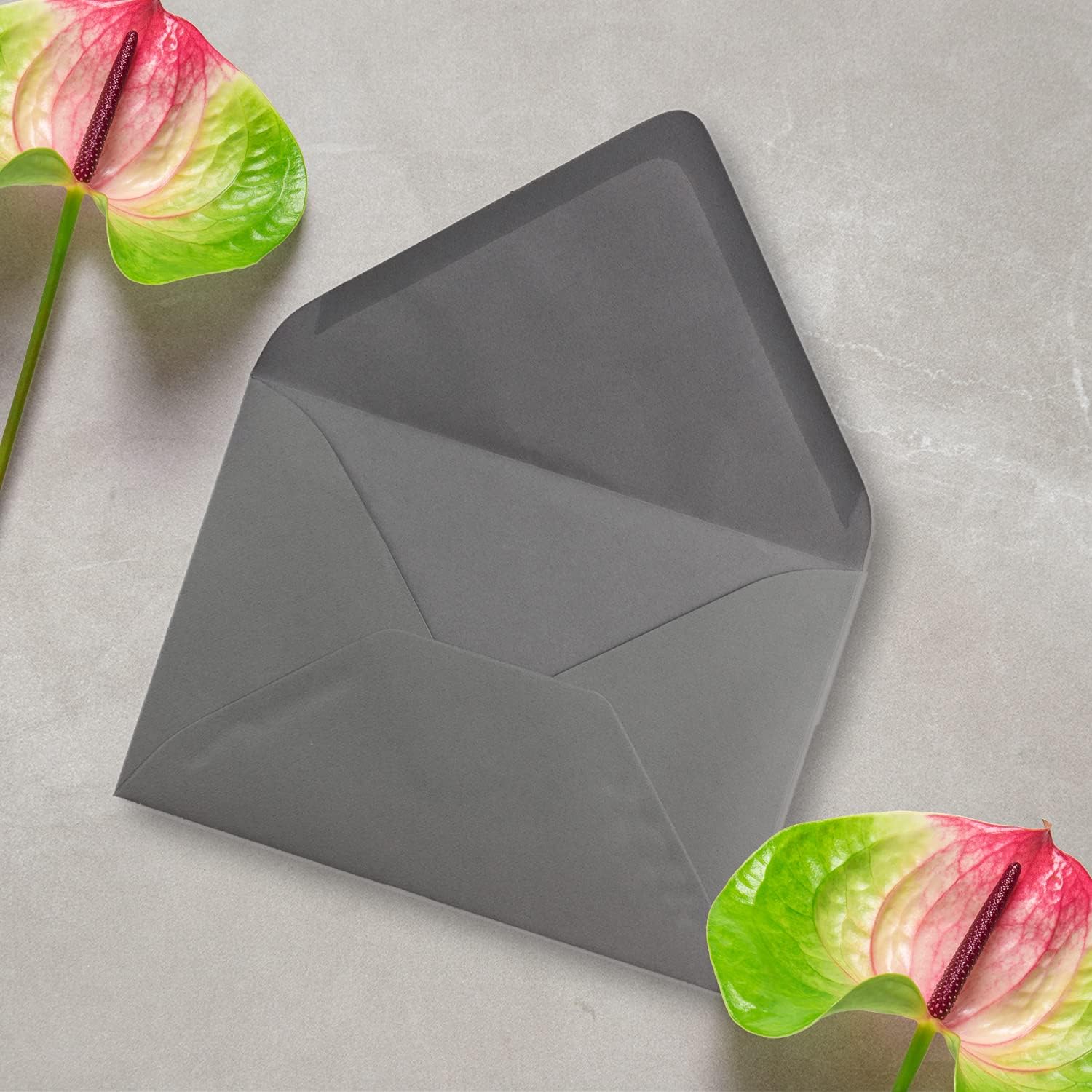 Gustav Neuser DIN C5 Envelopes Dark Grey 220 x 154 mm/110 g/m²/Wet Adhesive 25 Umschläge Dark Grey - Image 3