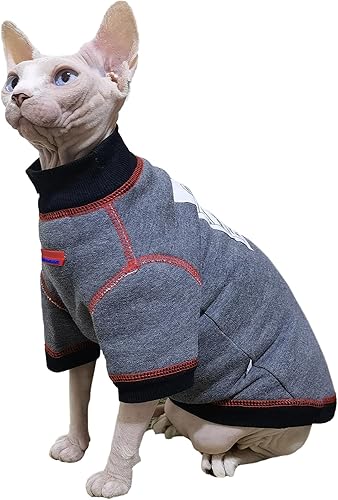 Bonaweite Ropa de gatos sin pelo para primavera, otoño e invierno, suéteres de gato, pijama para Sphynx, Cornish Rex, Devon Rex, Peterbald