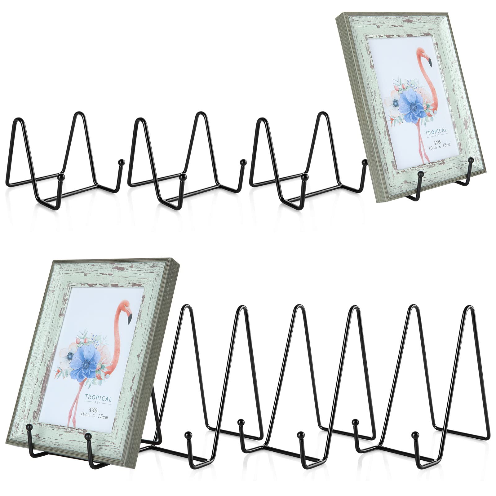 Sponsored Ad – ShanQian SHANQ 8 Pack Metal Stands for Display, 3.3 Inch & 6 Inch Easel Display Stands, Decorative Plate Stands, Photo Holder Picture Frame Stand for Book Artwork Collections, Black
