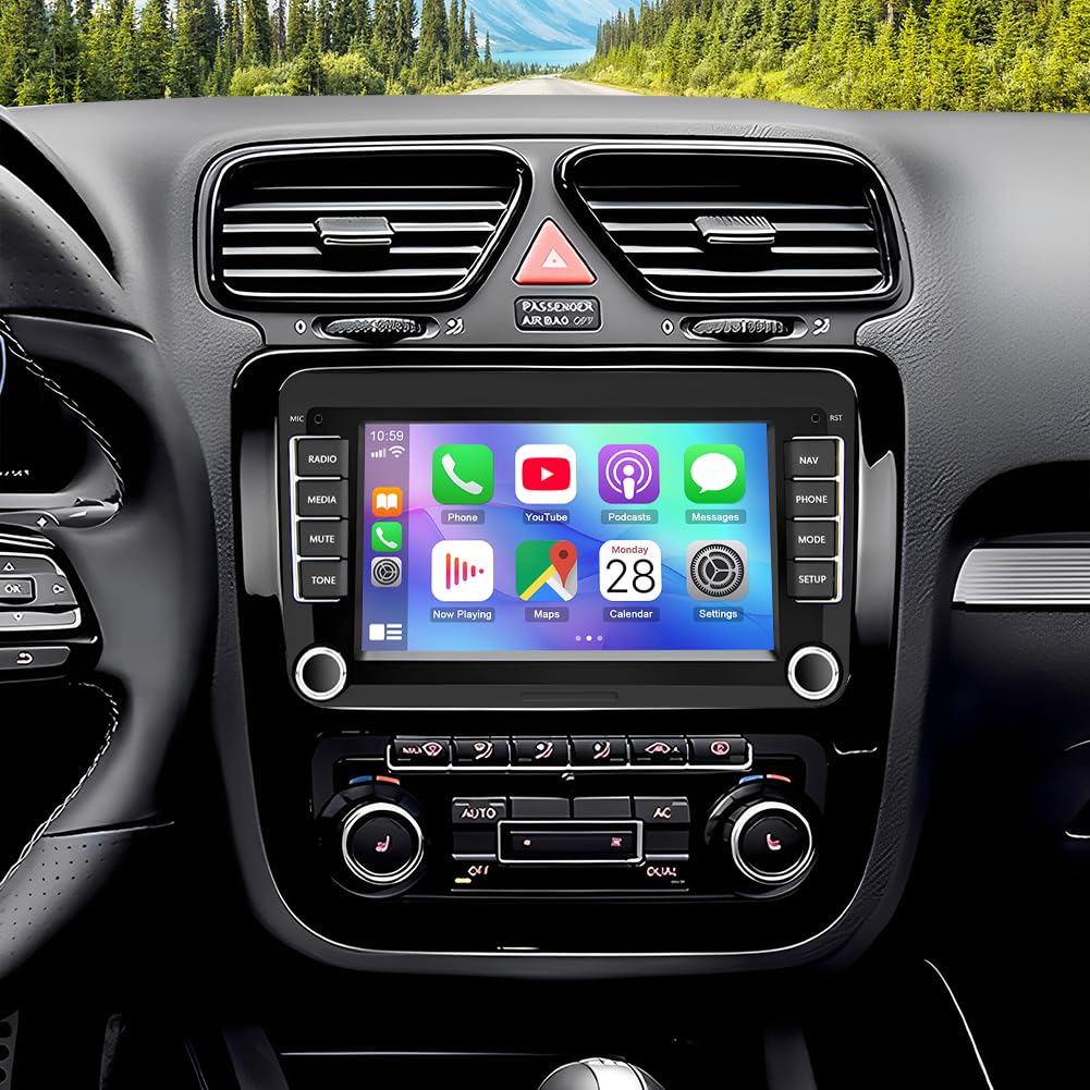Radio samochodowe 2 + 32 G Android 13 do VW Scirocco 2008-2013 z bezprzewodowym systemem Carplay Android Auto, 7-calowy ekran dotykowy Auto Stereo Display Player Radio GPS Navigation Head Unit z FM