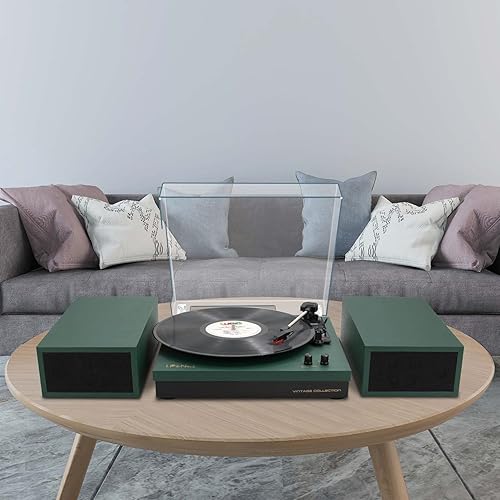 Vista 48 de Reproductor de discos de vinilo, tocadiscos para vinilo con altavoces externos, perla negra Negro (Black Pearl)