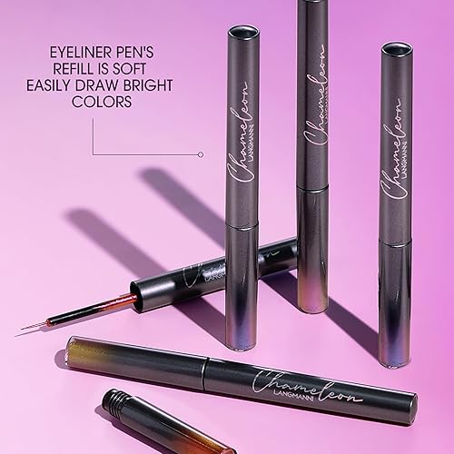 Miniatura 7 de CHSEEO Juego de 6 delineadores de ojos, morado, blanco, negro, marrón, líquido, metálico, colorido, impermeable, con purpurina, kit de regalo de