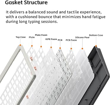 nuphy Node100 Wireless Mechanical Keyboard, Hot Swappable Custom Bluetooth Keyboard, 109 Keys Computer Gaming Keyboards, Supports Touch Gestures, PBT Keycaps, RGB Backlit, Bluetooth/2.4GHz/USB-C