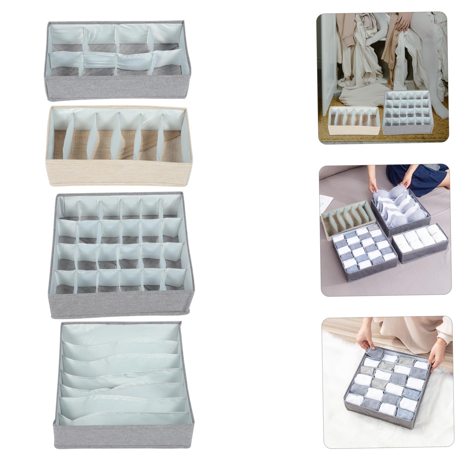 Cabilock Caja de Almacenamiento para Ropa Interior y Calcetines Organizador de Hogar y Armario para Calzoncillos y Prendas de Vestir