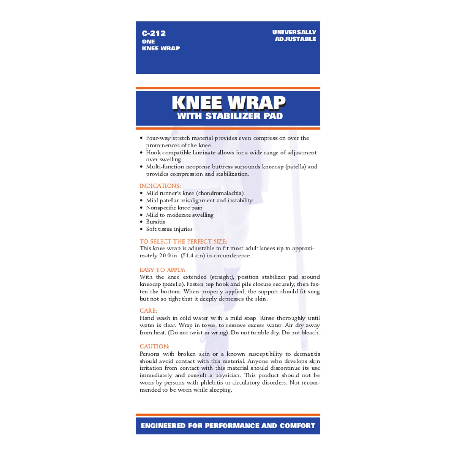 CHAMPION Knee Wrap Stabilizing Pad, Black