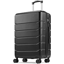 Carry on Luggage, Hard Shell ABS Suitcase with Double Spinner Wheels, Lightweight Expandable Rolling Suit Case with TSA Lock, 20 Inch Bronze Black