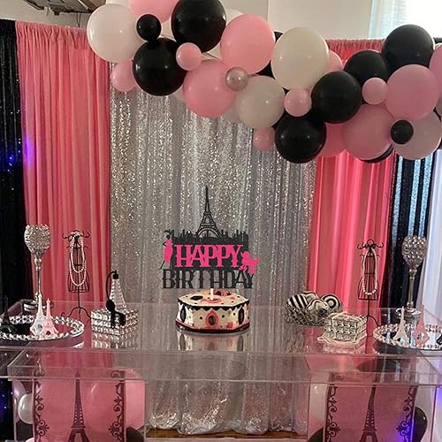 Miniatura 5 de Decoración para tartas de la Torre Eiffel de París de Feliz Cumpleaños para niñas y mujeres