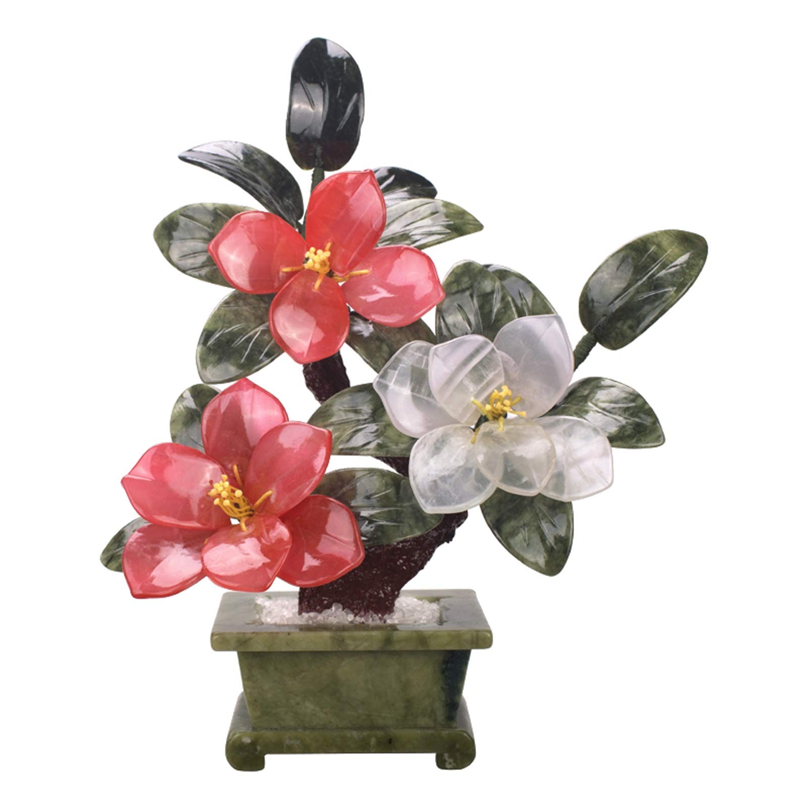 DFGHNBVC Fake Plants Artificial Bonsai Tree Peony Bonsai Artificial Plant Decoration Indoor Decoration Plants Jade Bonsai Chinese Porch Decoration Housewarming Gift Bonsai Tree,