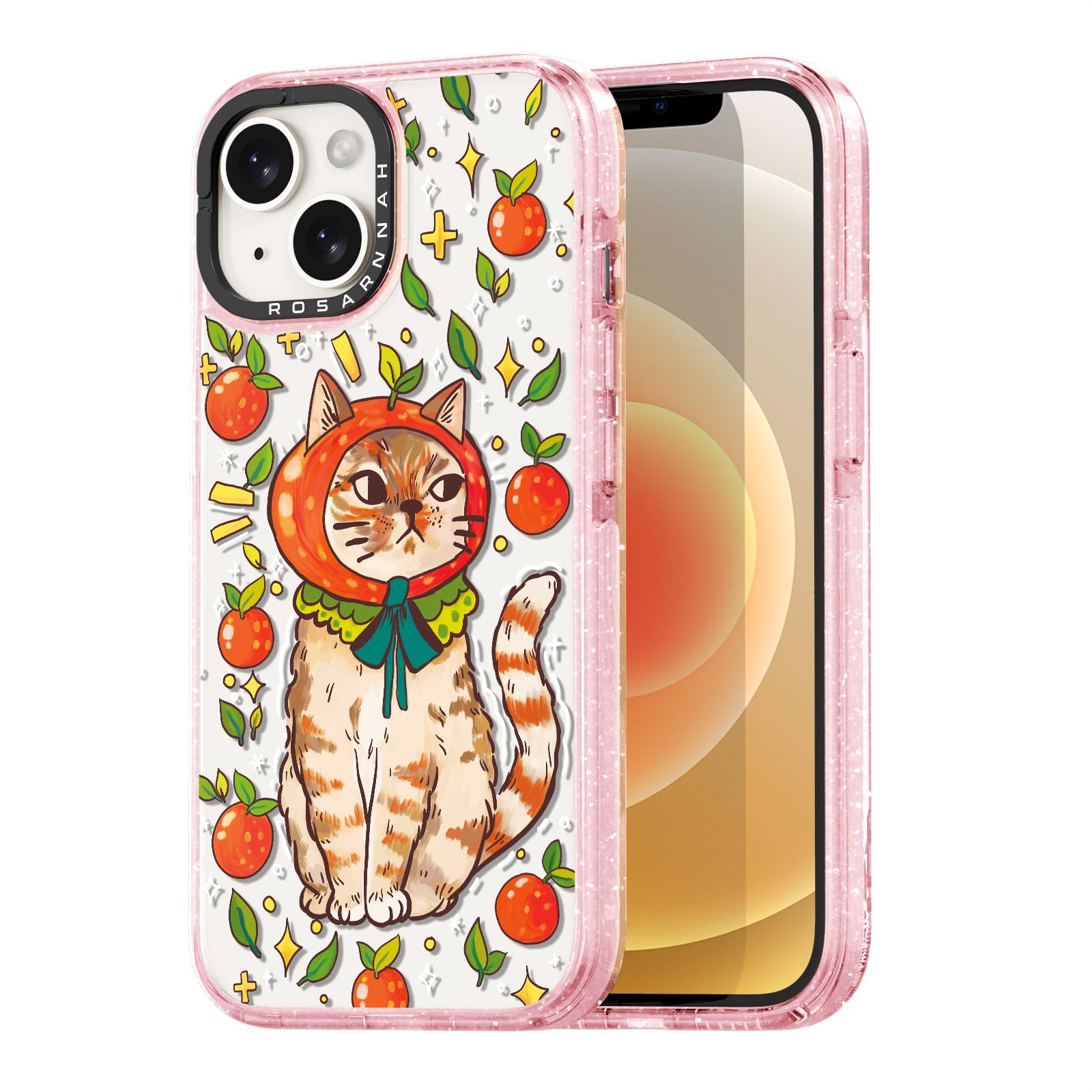 Coque iPhone 14 chat rose pailleté protection antichoc 2 mètres durable - 8