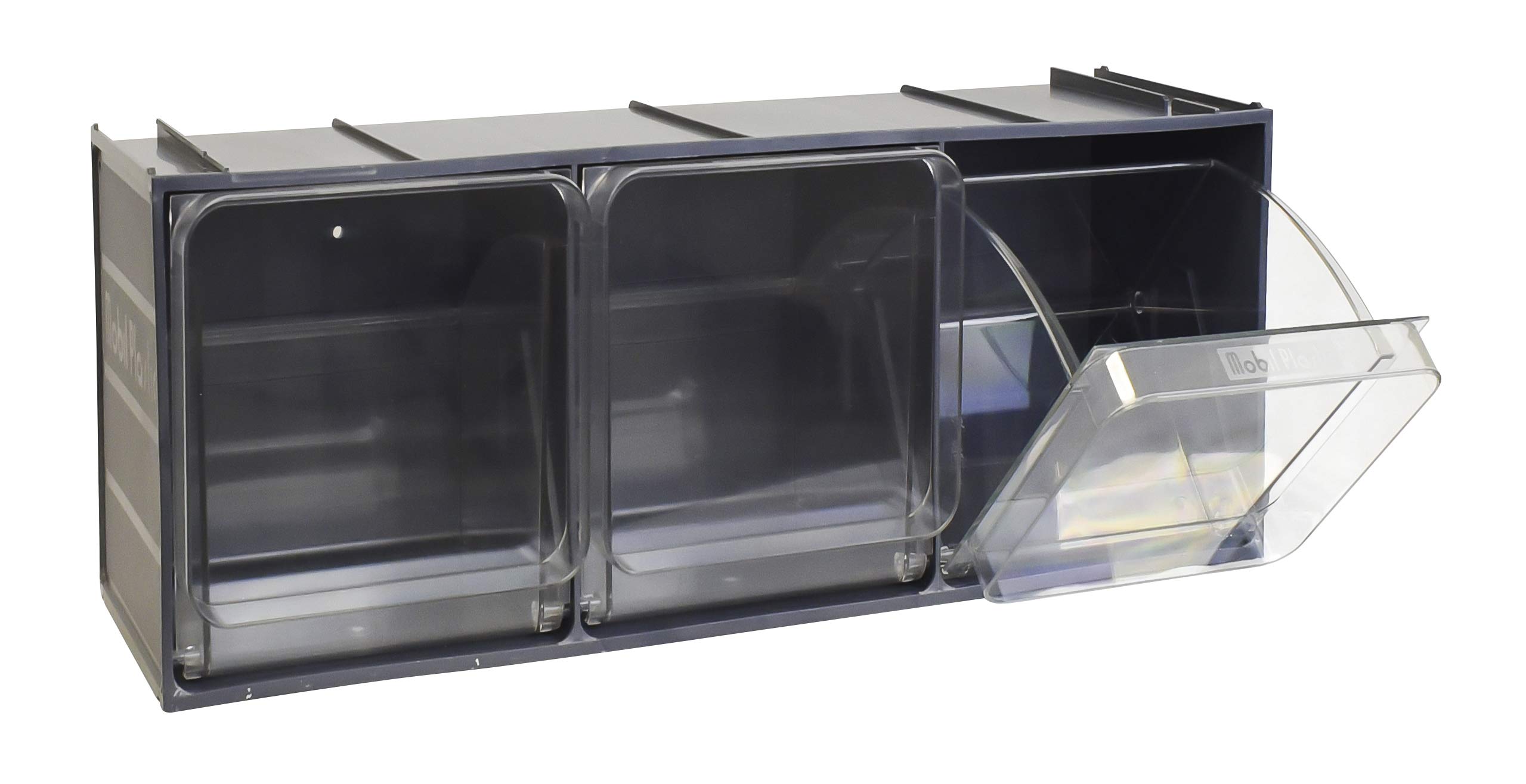 Cassettiera modulare 3 cassetti CRYSTAL BOX "CB50/4S" - Mobil Plastic Grigio Scuro