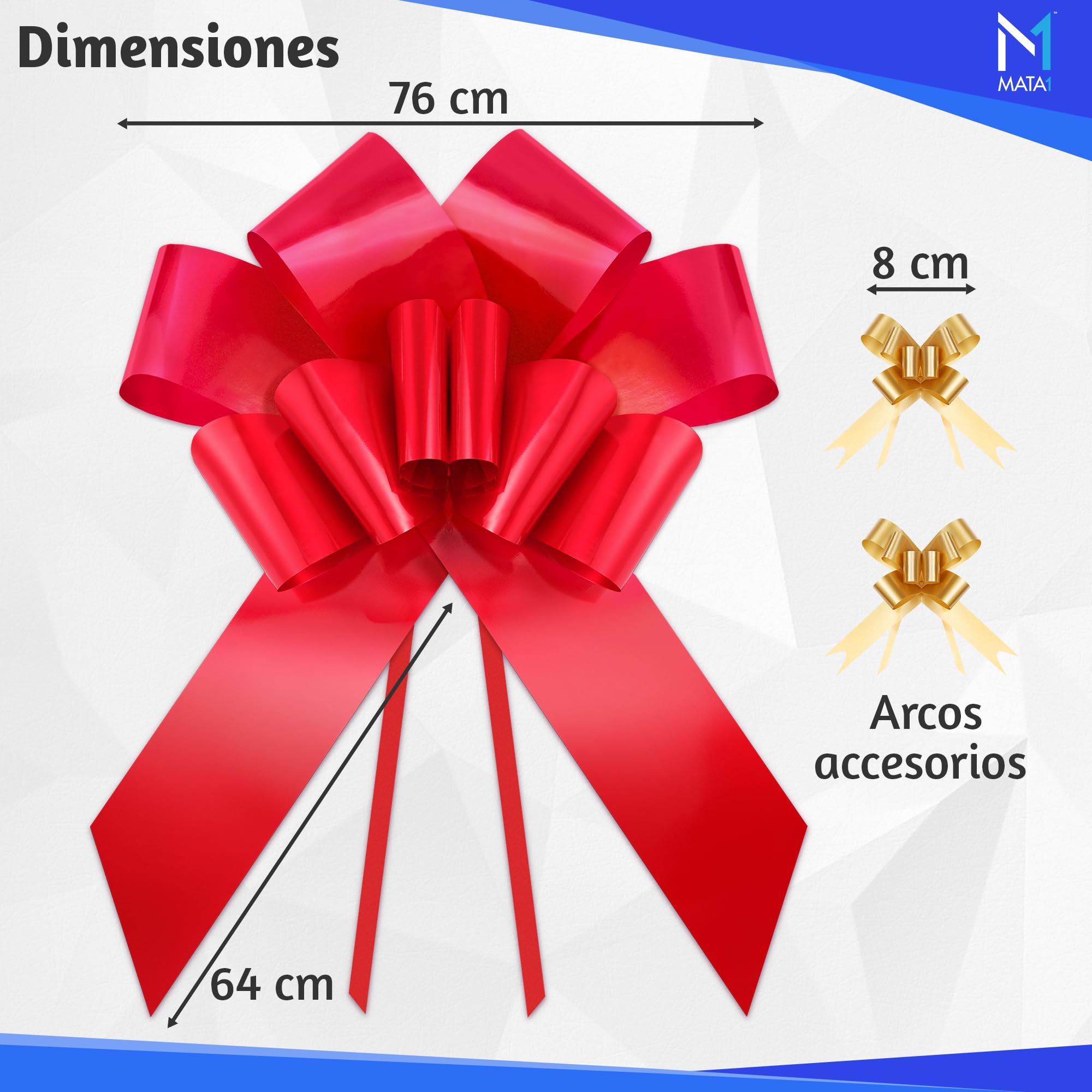 Lazo Gigante para Coche Rojo 76 cm 30 Pulgadas para Envolver Regalos