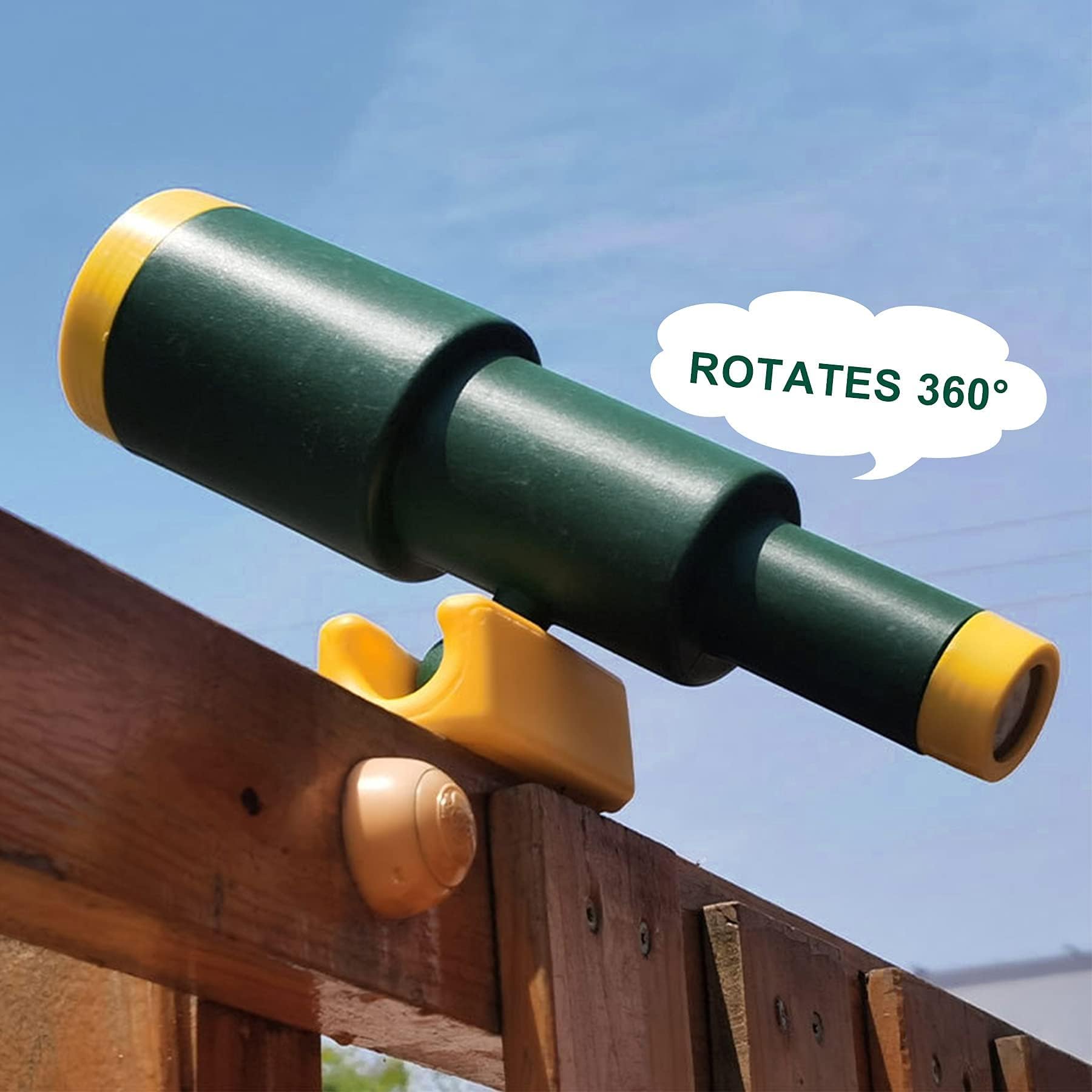 REDCAMP Spielturm Zubehör Set (7 STK), Kinder Spielzeug Set mit Lenkrad Teleskop Telefon 4 Sicherheitsgriffe, Outdoor Spielplatz Ausstattung für Klettergerüst Baumhaus Schaukel Garten