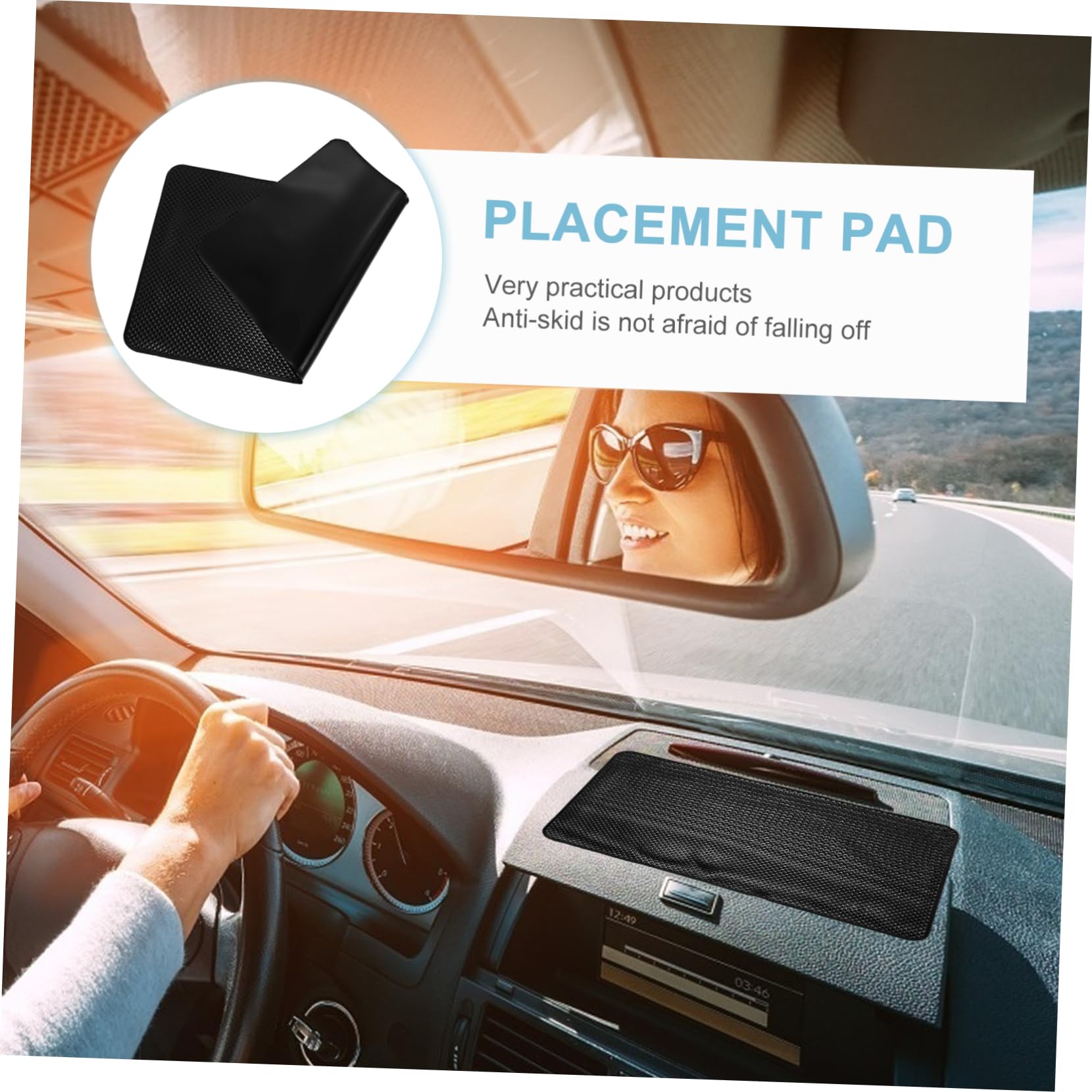 DOITOOL Non-Slip Pad Car Dashboard Accessories Skidproof Mat for Car Dashboard Pad Holder Car -Slip m