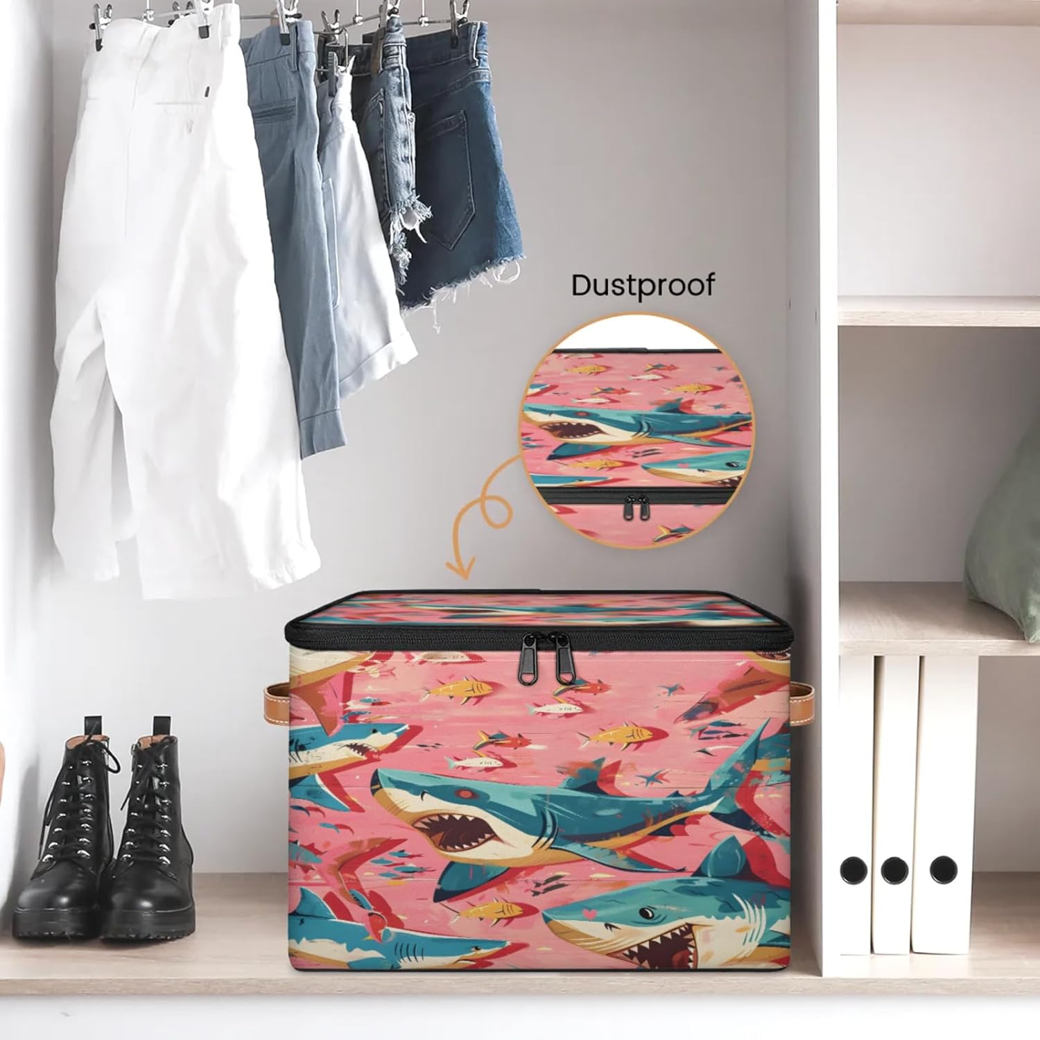 2-Pack Storage bins with lids - 26 quart organizer bins - Collapsible fabric storage bins with sturdy handles and double zipper tops - Versatile for home, toys, dorm rooms